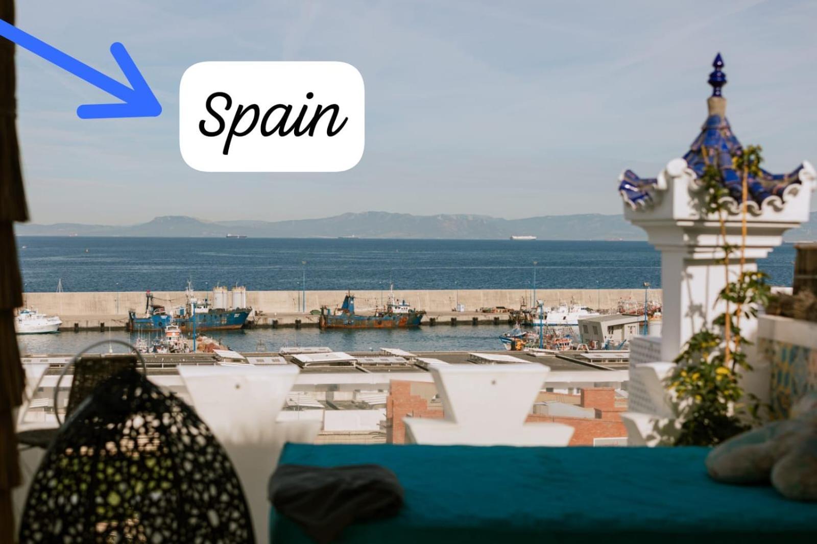 Riad Villa With Mediterranean Sea Views Of Spain And Gibraltar 丹吉尔 外观 照片