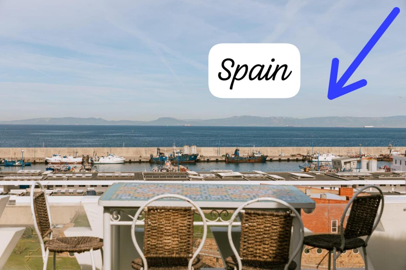 Riad Villa With Mediterranean Sea Views Of Spain And Gibraltar 丹吉尔 外观 照片